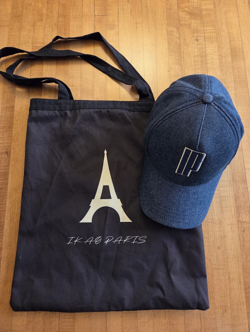 IKAO Paris Brand denim hat and tote bag